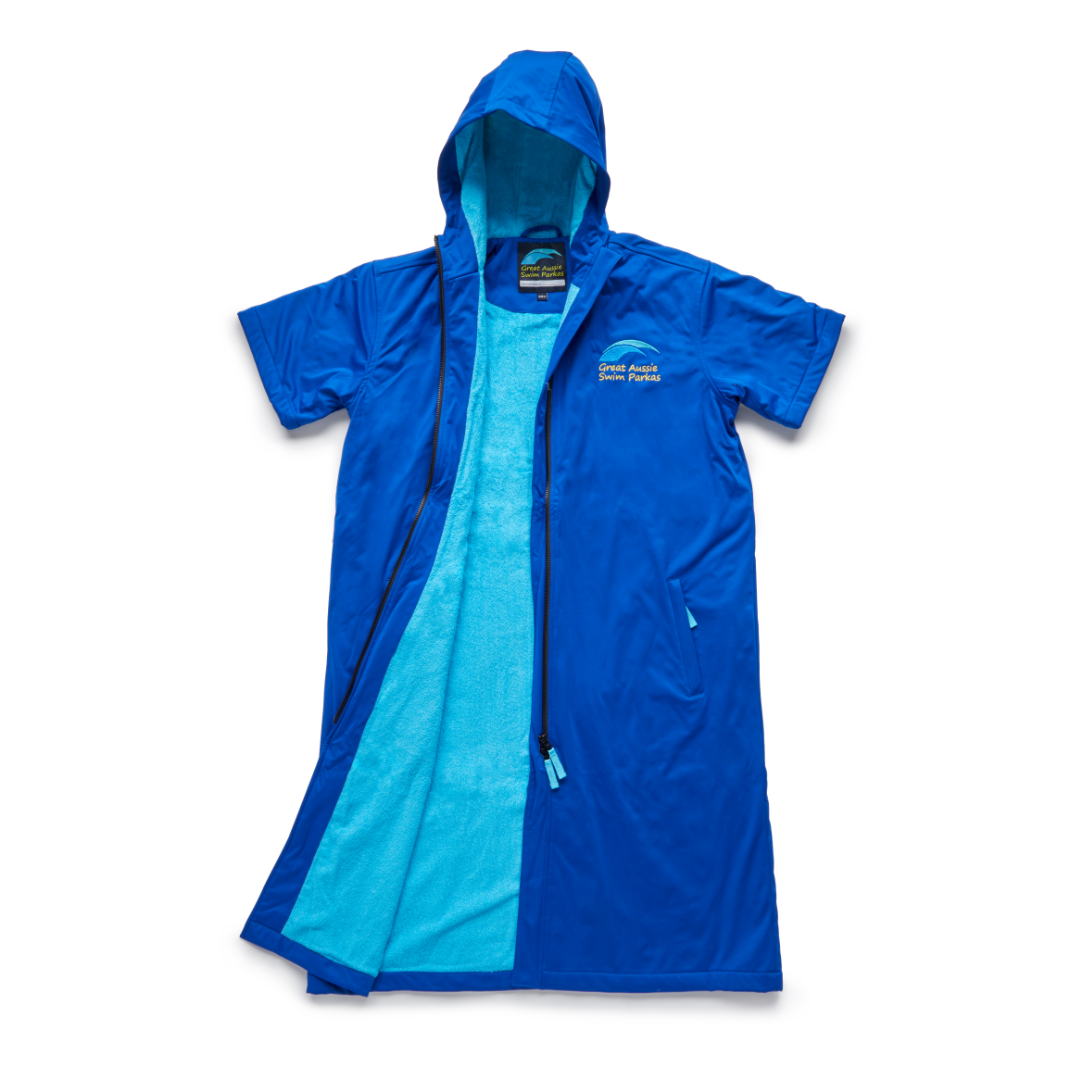 Short Sleeve Swim Parka Adults | Unisex | 100% Cotton Towel